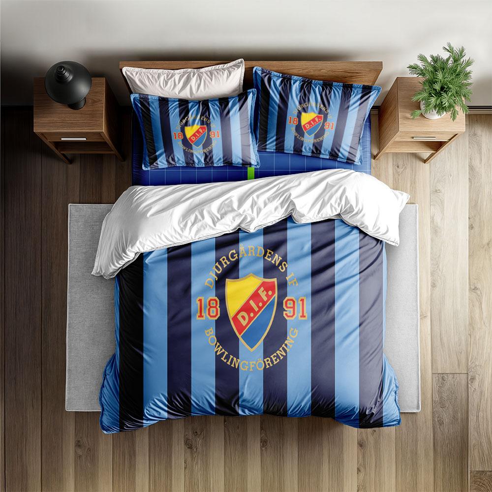 Djurgården Duvet Cover Set Without Sheet King Queen Double Full Twin Single Size Bed Linen Set