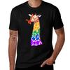 Painted Giraffe TShirt Basic Simple Casual Short Sleeve Tee