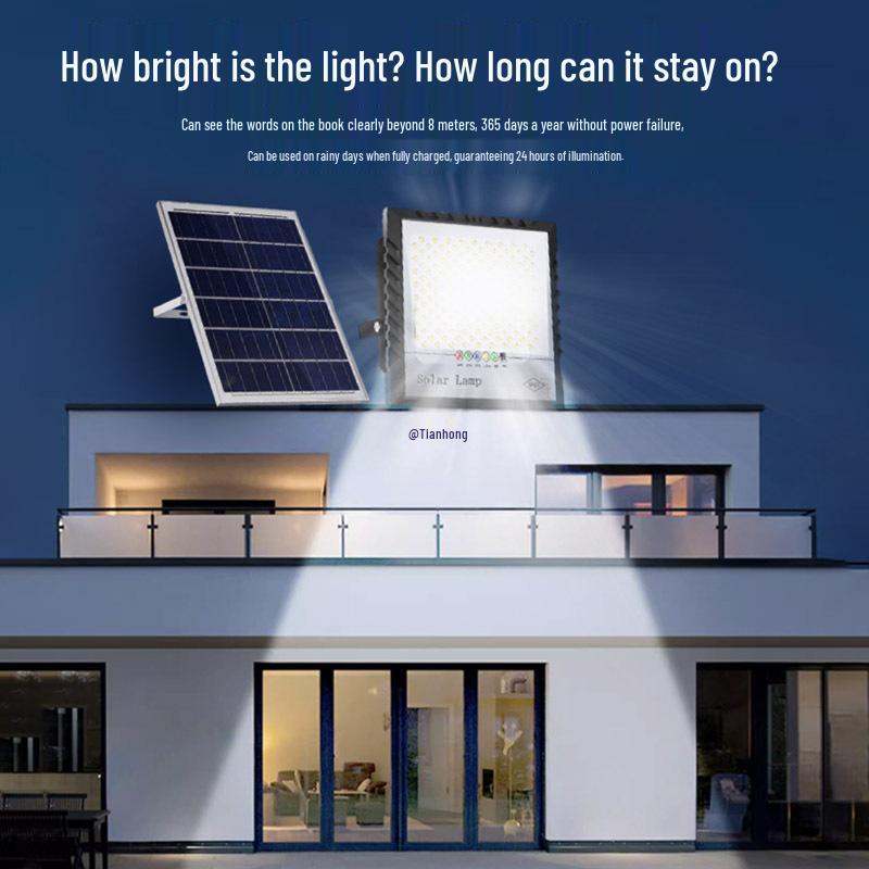 Сверхъяркие водонепроницаемые солнечные прожекторы для наружного освещения двора и улицы