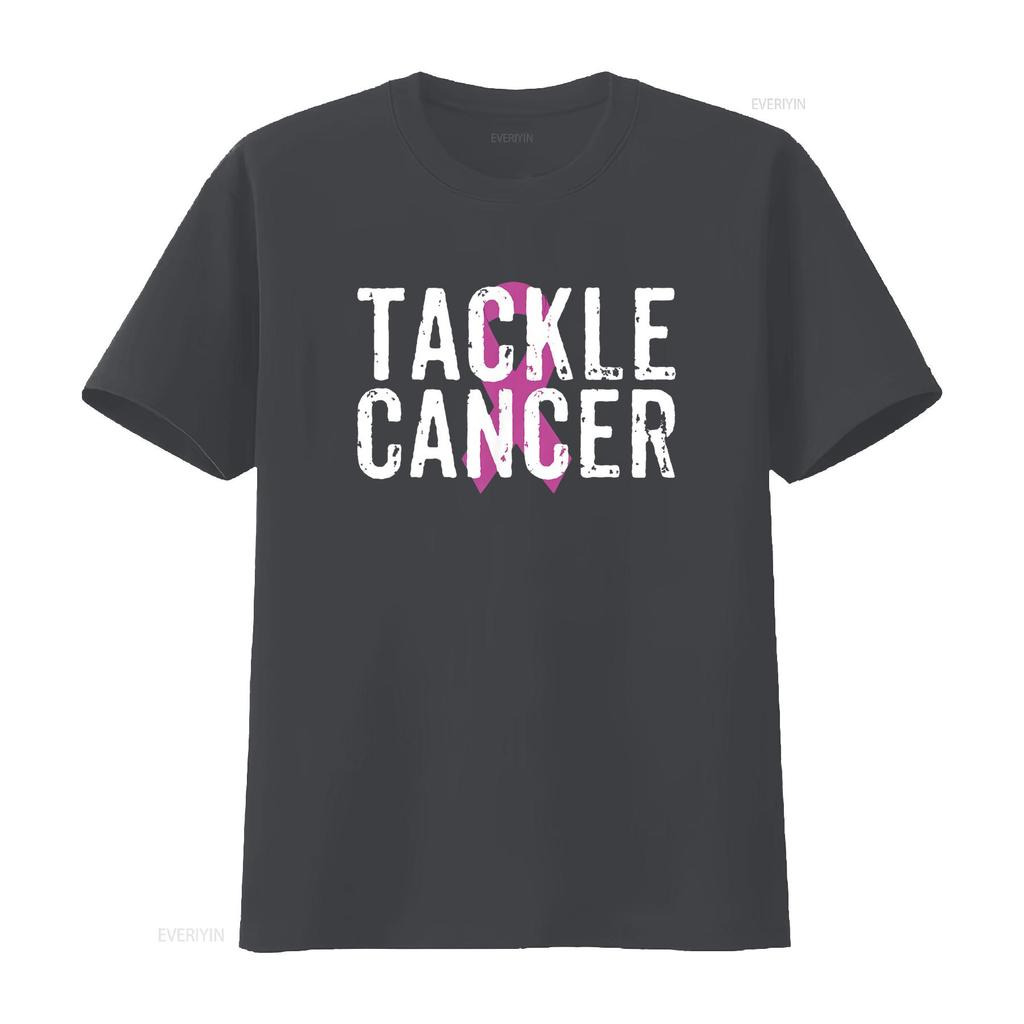 Breast Cancer T Shirt For Women Tackle Awareness Black 2X Large vintage Washed streetwear Stylish homme Slightly Breathable