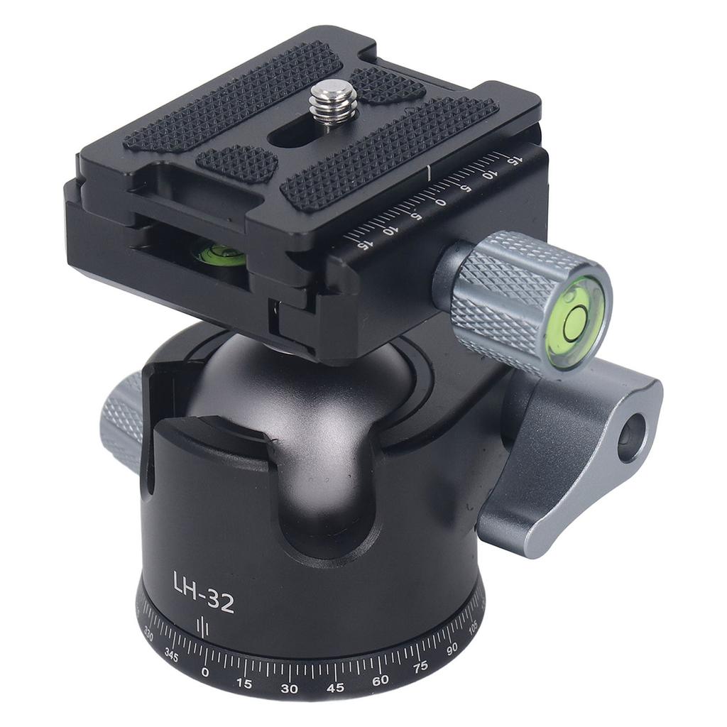 Tripod Ball Head Camera Stabilizer Top 14in Bottom 38in Screw Aluminum Alloy 2 Knob Camera Tripod