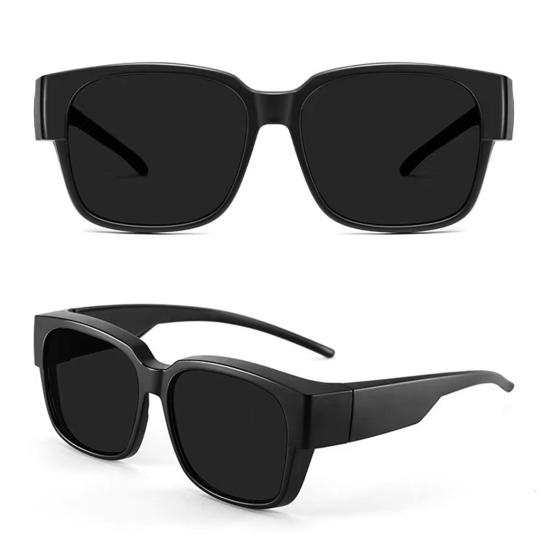 Anti Glared Polarized Sunglasses Over Glasses Night Vision Glasses Nighttime Driving Glasses UV400 Protection Wraparound Sunglasses