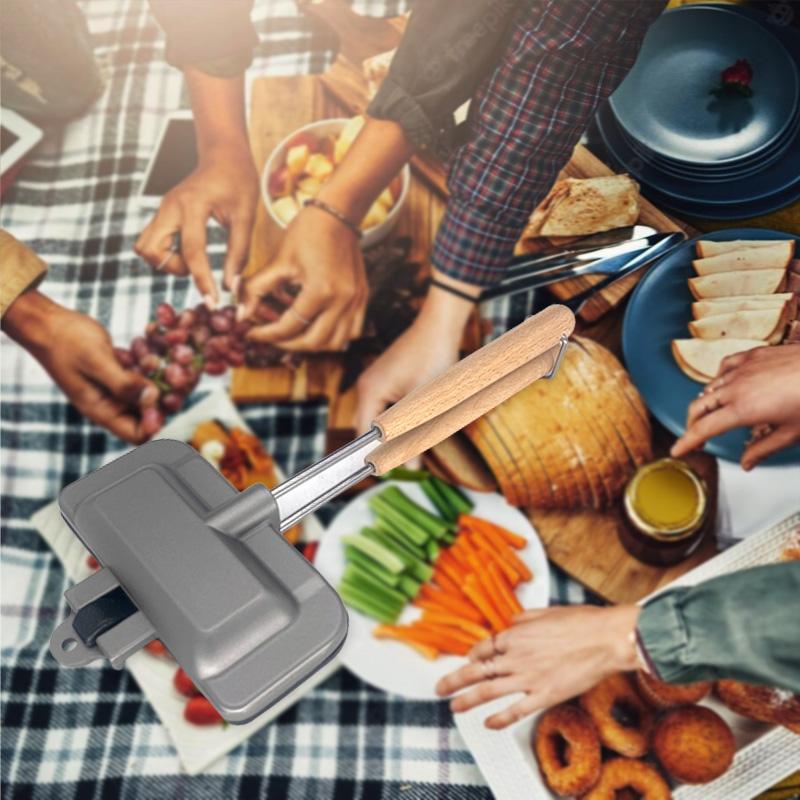 Двусторонняя сковорода для сэндвичей, антипригарная складная сковорода-гриль для хлеба, тостов, машина для завтрака, блинница, кухня