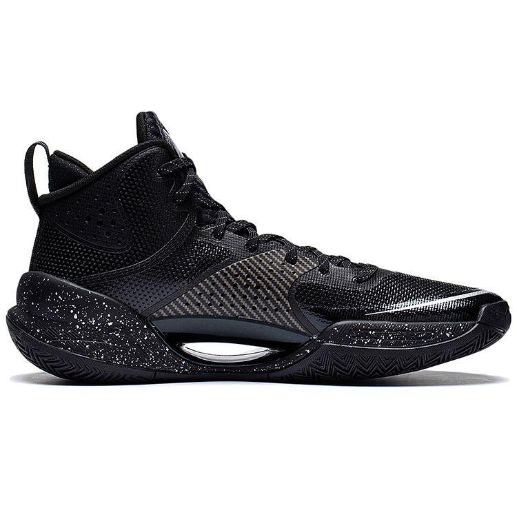 Li-Ning Баскетбольные кроссовки Ultra Light Series с амортизацией, нескользящие, среднего размера, мужские, черные ABAS027-11