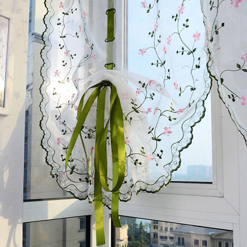 1 шт., оконная ширма для спальни, полиэстеровая плавающая занавеска, занавеска на окно, занавеска для ванной комнаты в пасторальном стиле