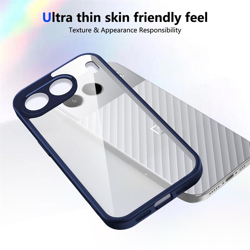 OnePlus Nord 4 5G CPH2663 Case Shockproof Silicone TPU Bumper with Clear Back Hard Cover Phone Case for OnePlus Nord 4 Nord4 5G