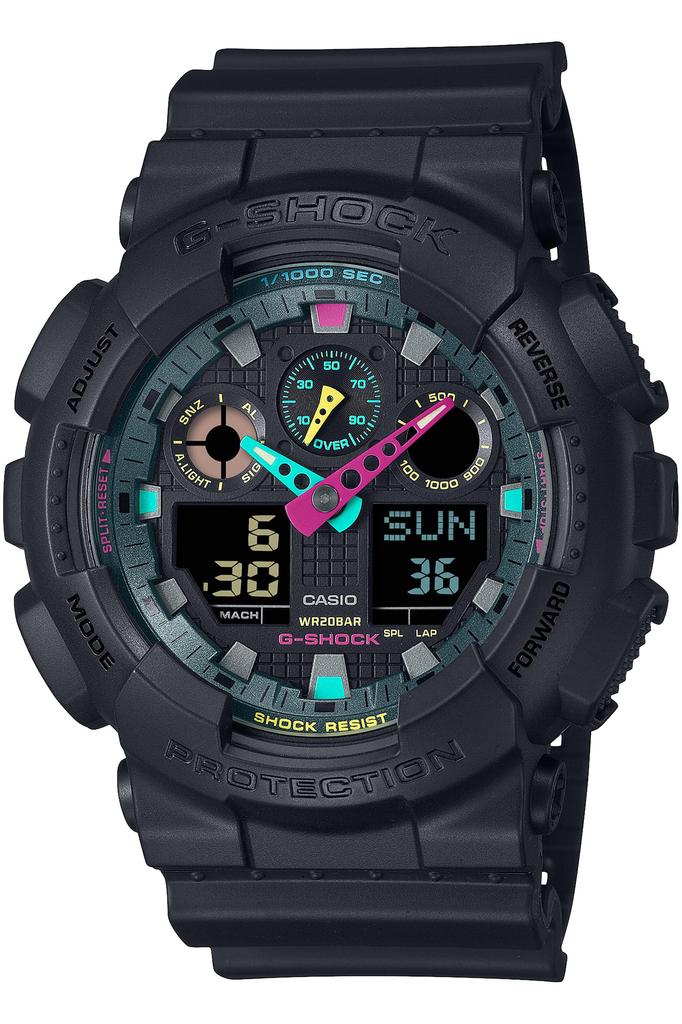 Watch Fluorescent Color Series Black X Fluorescent [Casio] G-Shock []Multi GA-100MF-1AJF Men's