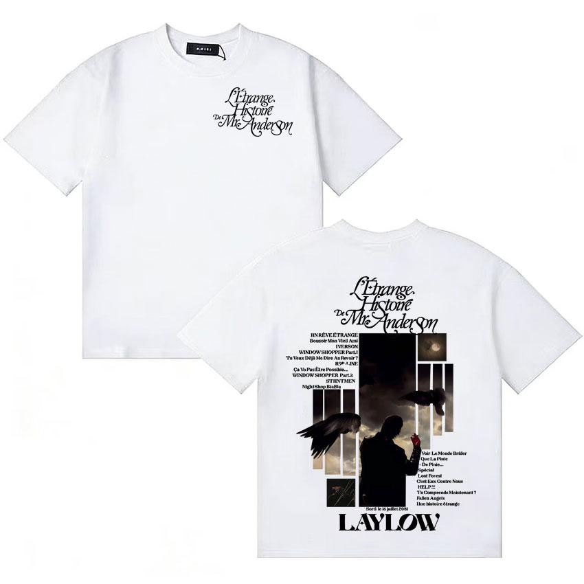Rapper Laylow Album Letrange Histoire De Mranderson T Shirt Unisex Women High Quality Tshirt Classic Casual Short Sleeve Tshirts