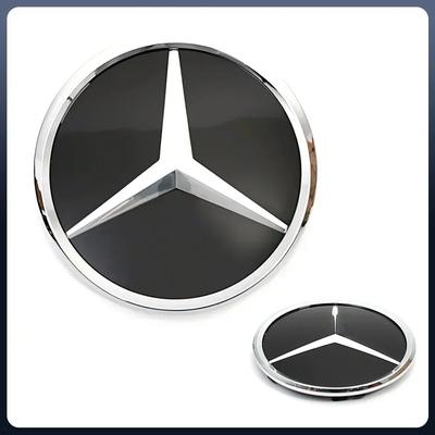 Автомобильная наклейка 2025 Горячая Для Mercedes Benz Для Mercedes Benz Серебристый и Черный Передняя решетка Новейшие 3D-стиль Эмблемы W176 W246 W205 W21