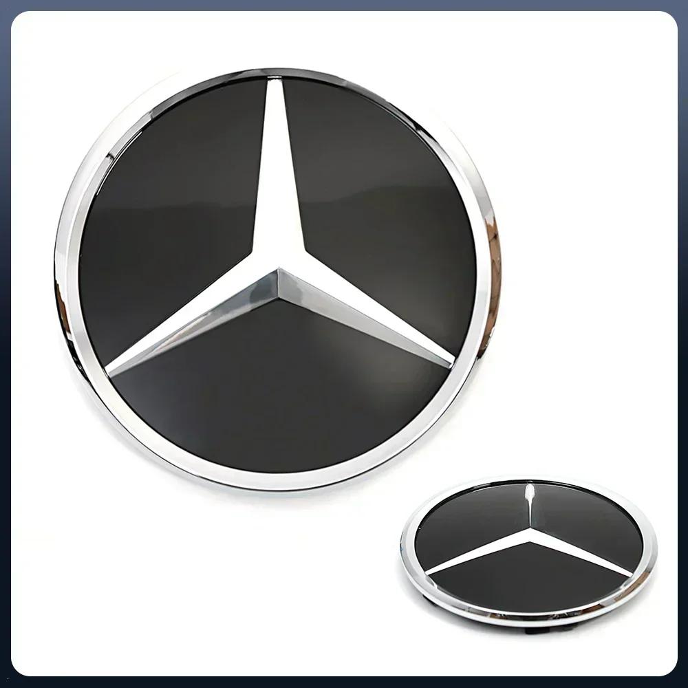 Автомобильная наклейка 2025 Горячая Для Mercedes Benz Для Mercedes Benz Серебристый и Черный Передняя решетка Новейшие 3D-стиль Эмблемы W176 W246 W205 W21