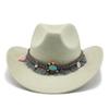 Замшевая шляпа Jazz Hat Western Cowboy Hat Men's British Gentleman's Top Hat Big Brim Outdoor Sun Hat