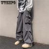 Large Size Cargo Pants Women's High Street Design Hip Hop Loose Leggings Casual Long Couple Wide Leg Pants Streetwear