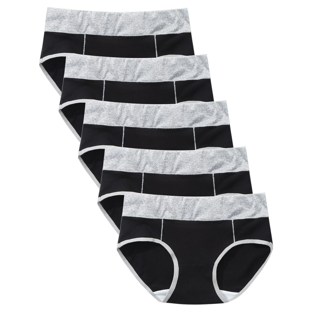 Women Solid Color Patchwork Briefs Panties Underwear Knickers Bikini Underpants