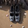 [Bailey Ballet Mary Jane] French Square Head Bow Inner Height Increase 2025 Autumn New Mary Jane Single Shoes Women