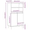 Highboard Artisan Oak 60 x 36 x 110 cm Particleboard