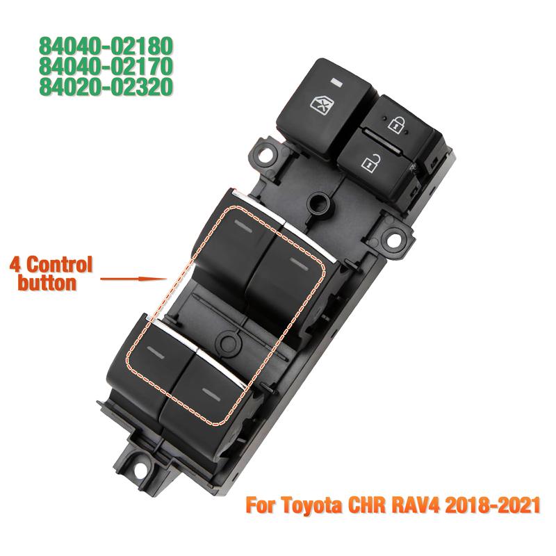 84040-02170 For Toyota RAV4 XA50 CHR 2018-,LHD Drive Side Master Electric Power Window Switch Glass Lifter Control Button