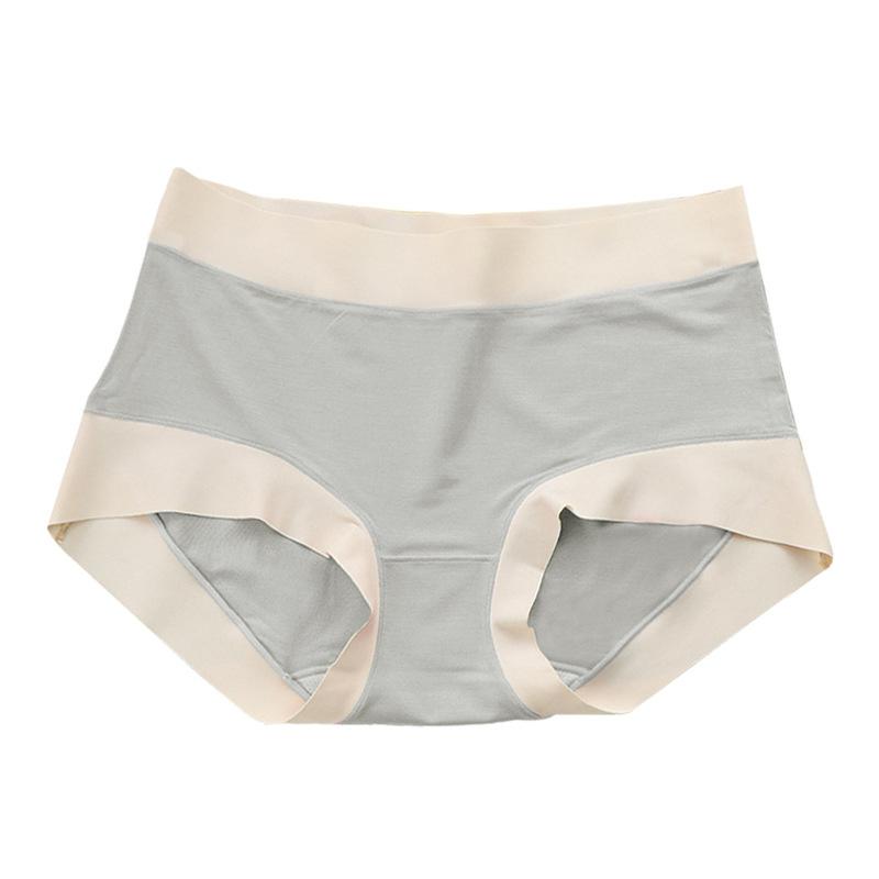 Simple Women's Traceless Underwear Large Women's Traceless Mid Waist Underwear Pure Cotton Summer