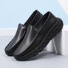 Men Loafers Platform Nurse Shoes  Casual Wide Soft White Leather Shoes for Father Large Size Orthopedic Shoes