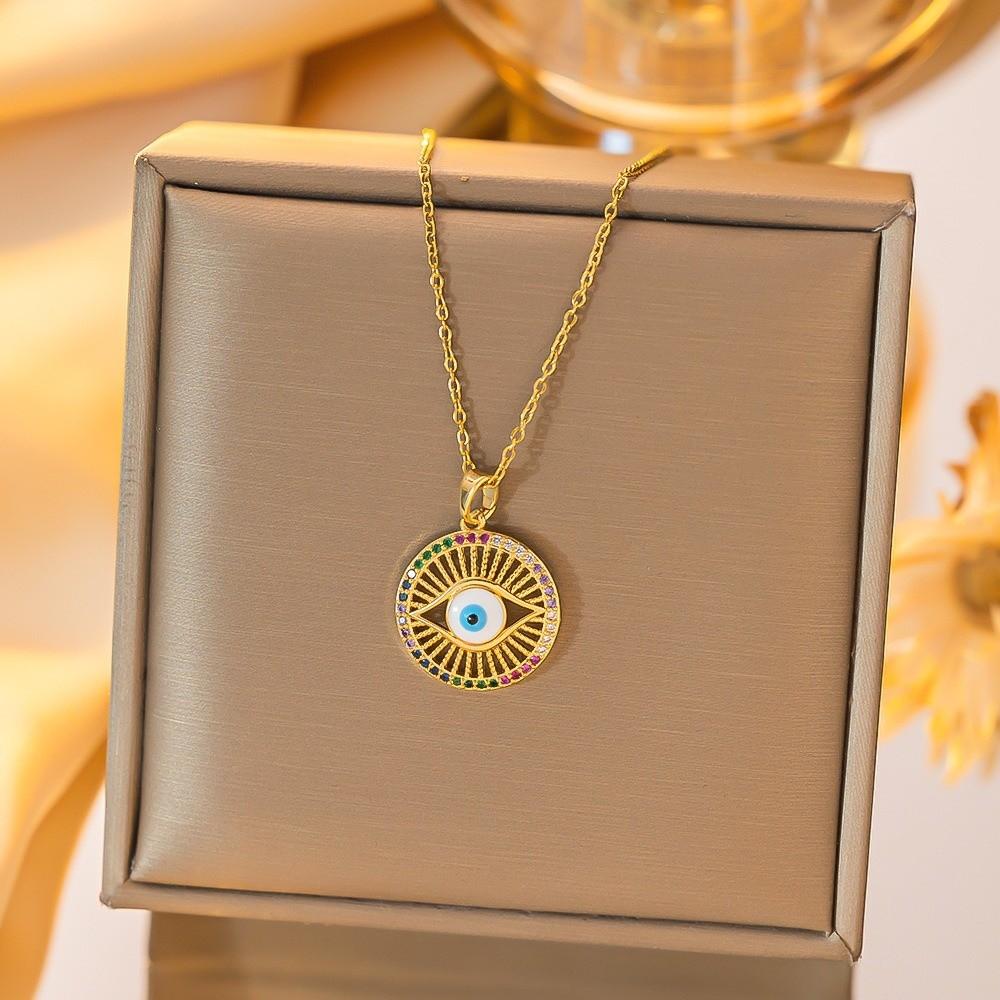 Titanium Steel Glaze Luxury Necklace Banquet Clothes Neck Chain Clothes Accessories