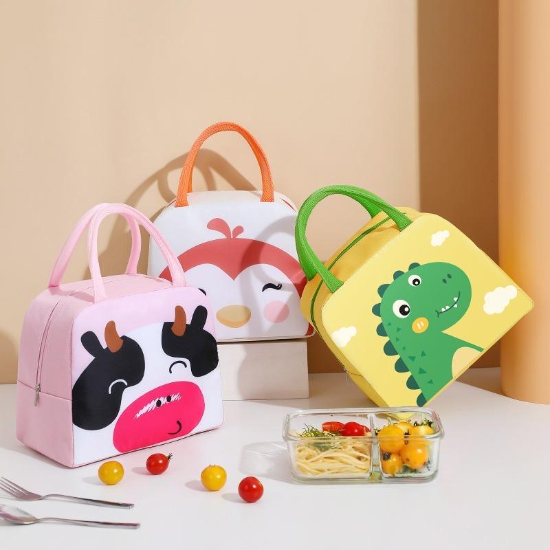 Cartoon lunch bag, portable thermal lunch box, picnic supplies bag, new type of baby bottle for girls and children