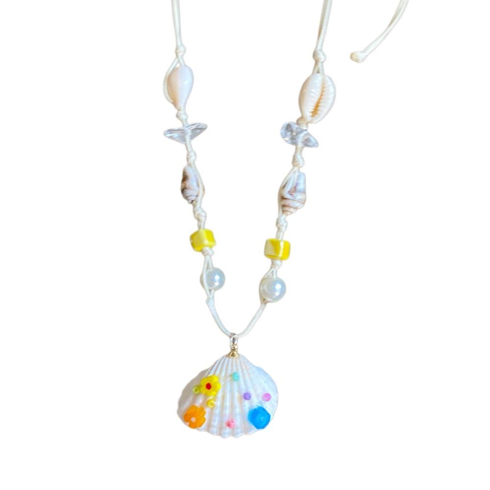 Pearl Shell Starfish Necklace Summer Sea Series Starfish Beach Neck Chain Daily