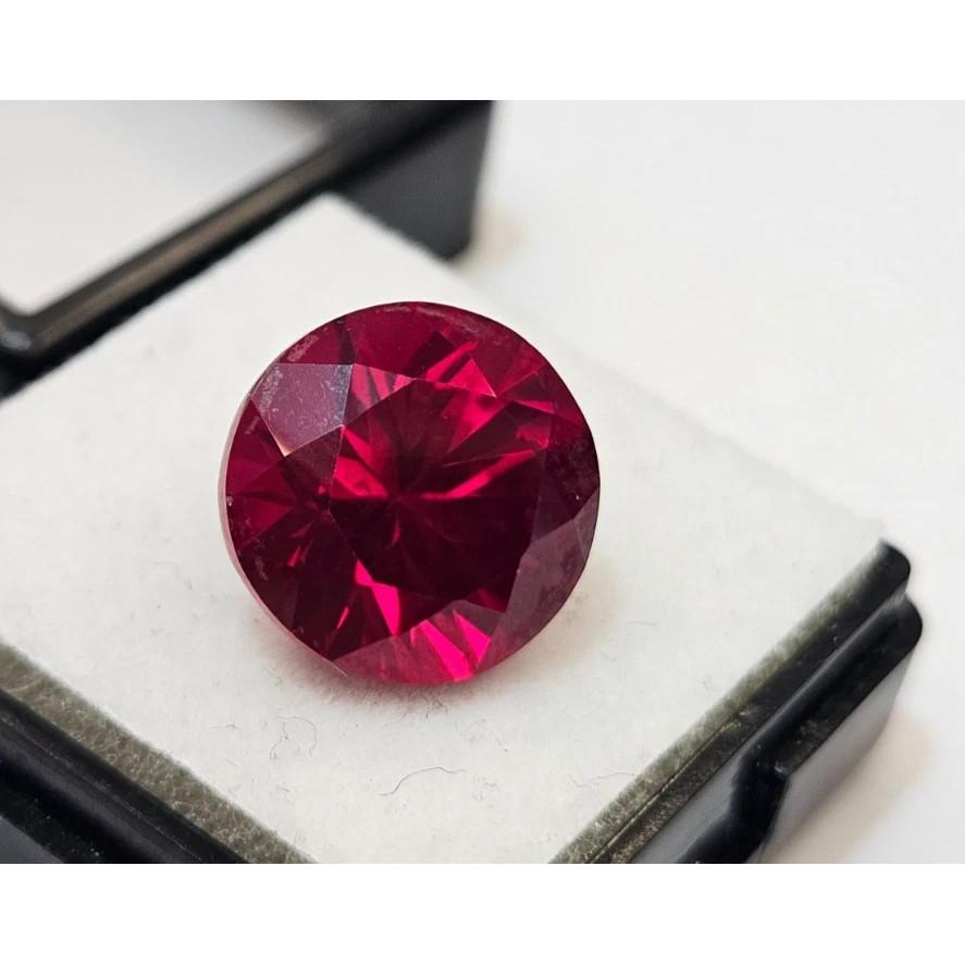 Stunning Red Zircon For Making Ring Round Cut 9-10 Ct Certified Loose Gemstone