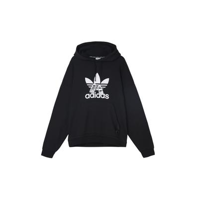adidas Originals Clover Vday Толстовка с капюшоном и спортивным принтом с логотипом Мужские топы черные HA3654