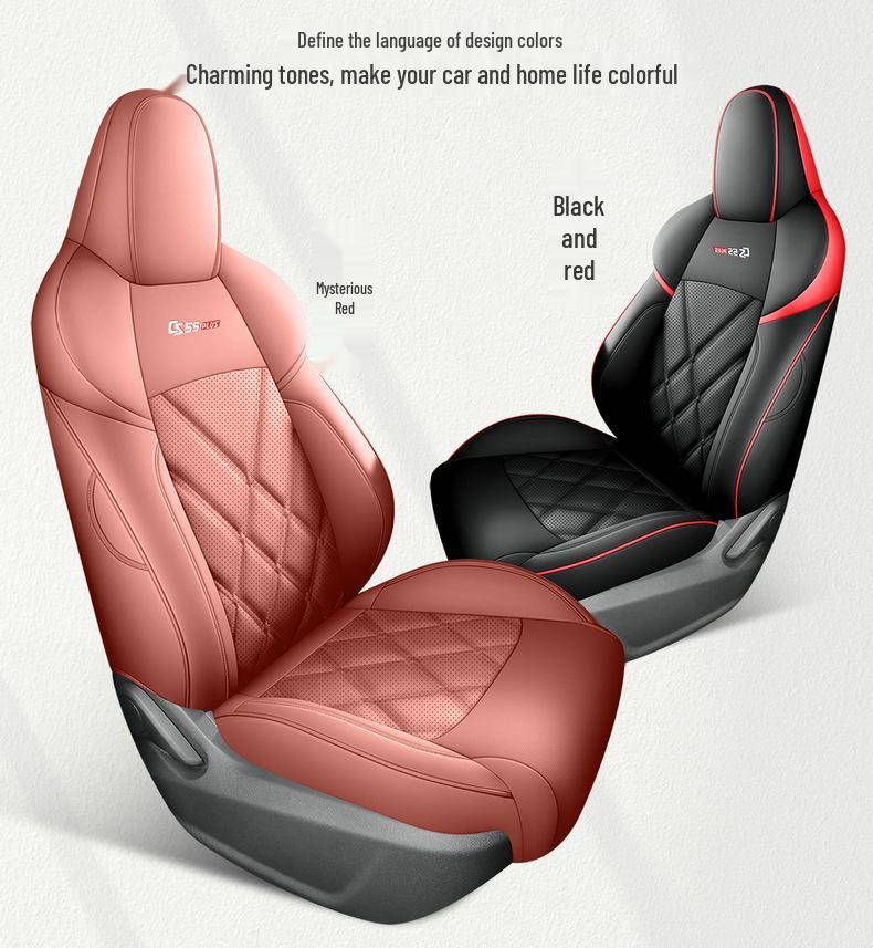 Compatible with Changan CS55 Plus models, full-coverage second and third-generation seat covers for all-season use.