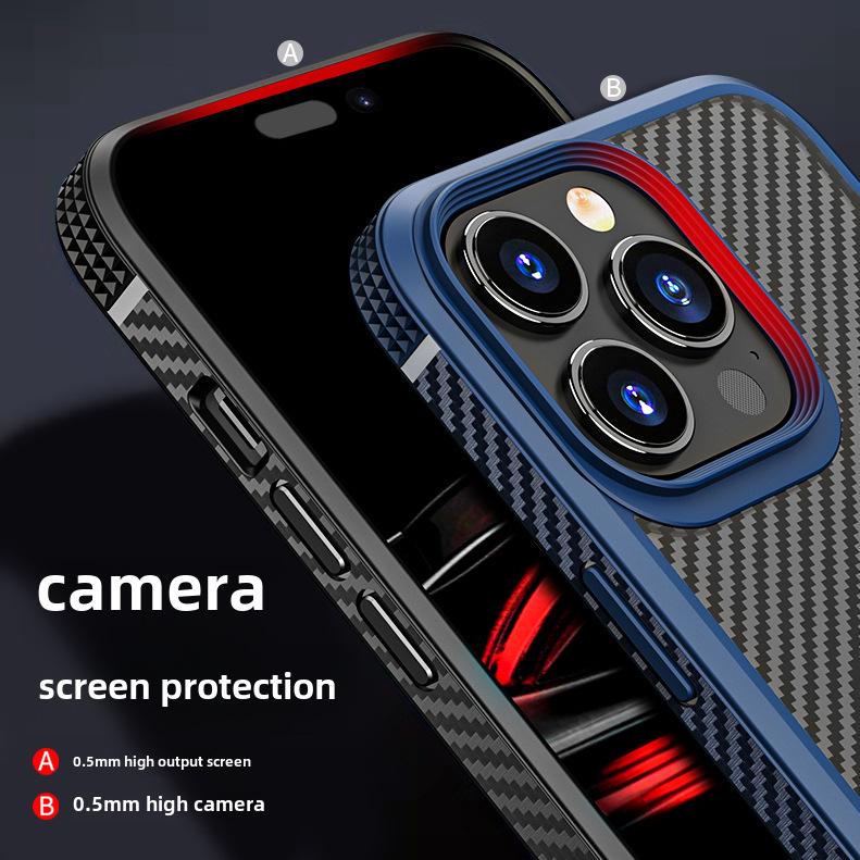 Защитный чехол из углеродного волокна для iPhone 14/15 Pro Max от падений