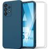Protective Case - BOOLING - for Samsung Galaxy A53 5G - Navy Blue Silicone - Non-slip - Ultra Flexible