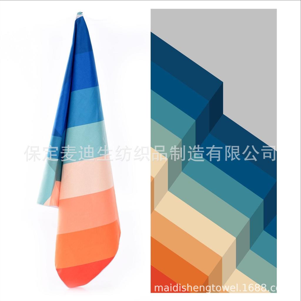 Full-page printing sand-free beach towels, soft water-absorbing quick-drying mesh bag packaging, cheerleading bath towels