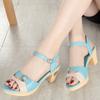 New High Heel Women 'S Roman Sandals Solid Color Mix Women 'S Shoes The Summer Platform Fashion Sexy Party Sandals Women