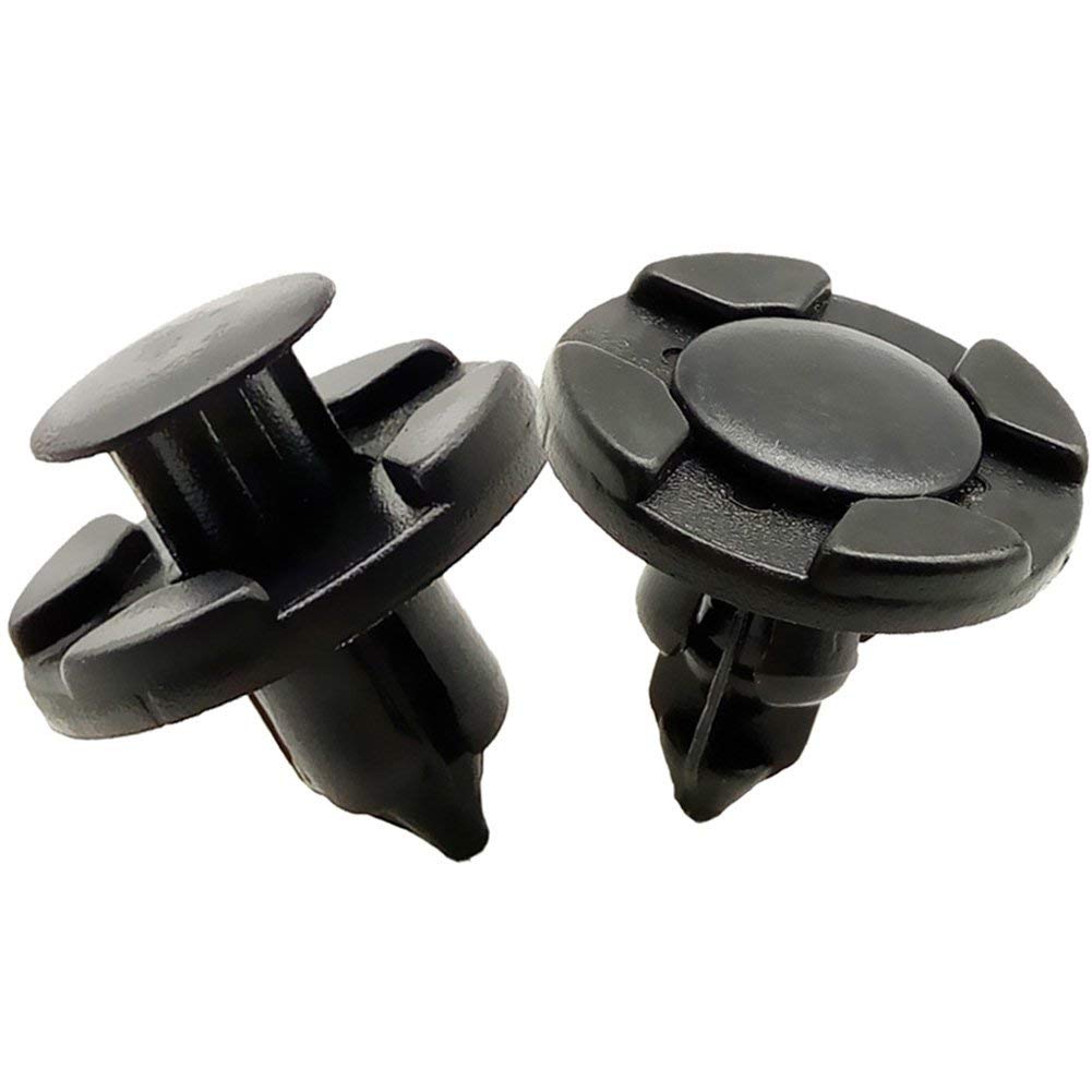 SHANGHh 100pcs 8mm Fit Nissan Hole Rivet Fastener Mud Flap Bumper Fender Clip