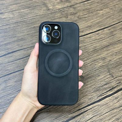 Роскошный магнитный чехол для телефона с беспроводной зарядкой для iPhone 16 15 14 13 Pro Max, защитный чехол из искусственной кожи