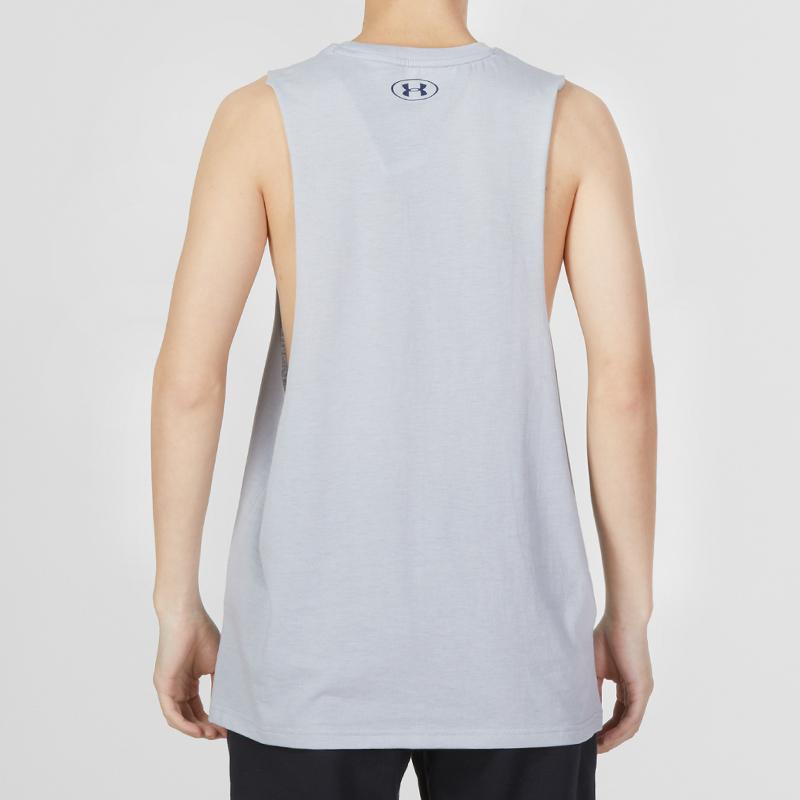 Under Armour Project Rock Brahma Bull Print Tank Top Men Tops Grey 1371215-011