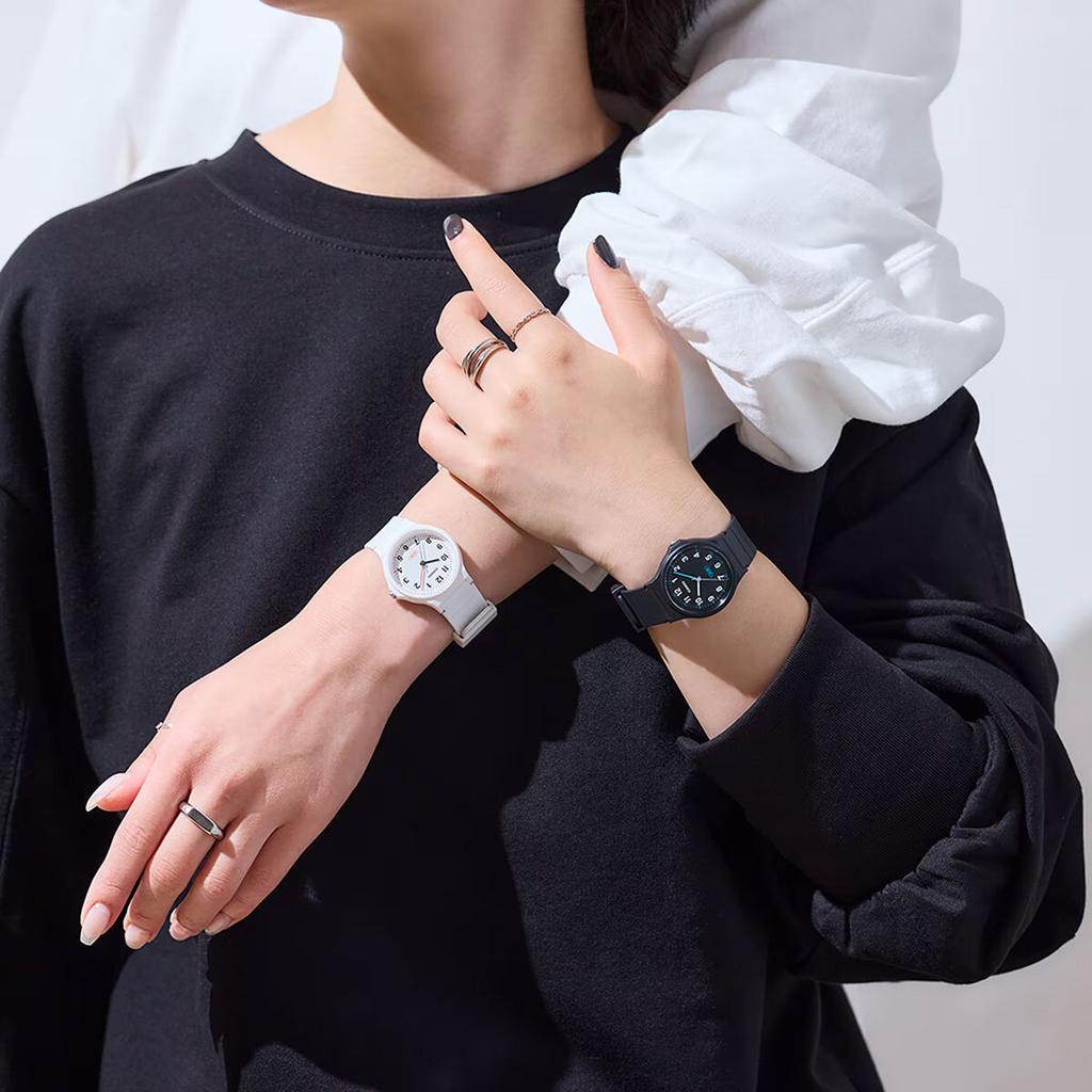 Casio Аналоговые часы Биопластик Зарубежные, Женские/Детские LQ-24B-1B, Ремешок, Черный