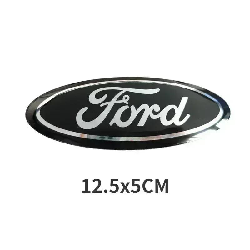 KLYE5 1Pc ABS Car Front Hood Sticker Rear Trunk Cover Badge Decal For Ford Focus Ranger Fiesta Transit Mustang Mondeo Escape Fusion