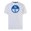 North Sails 692972 Белая хлопковая футболка - Унисекс футболка