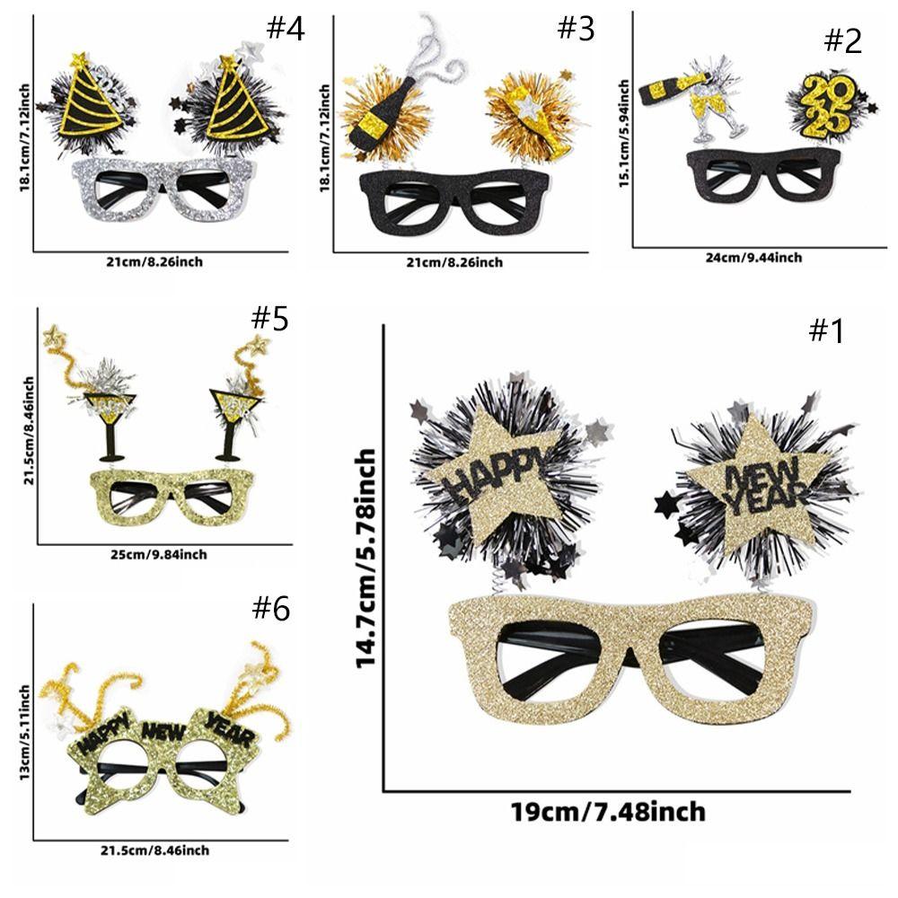 3 шт. забавные черные золотые очки мультфильм звезда цвет полосатая оправа очки новогоднее одеваются