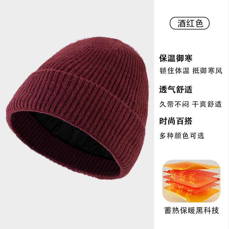 Зимняя шапка мужская ветрозащитная шерстяная шапка взрослая новая плюшевая теплая универсальная уличная вязаная шапка