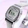Casio Женские цифровые часы Retro Simple Mesh