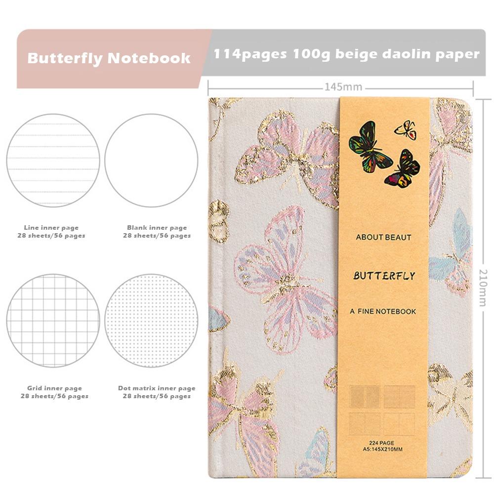Embroidery Butterfly Notebook A5 Planner High Quality Notepad Business Office