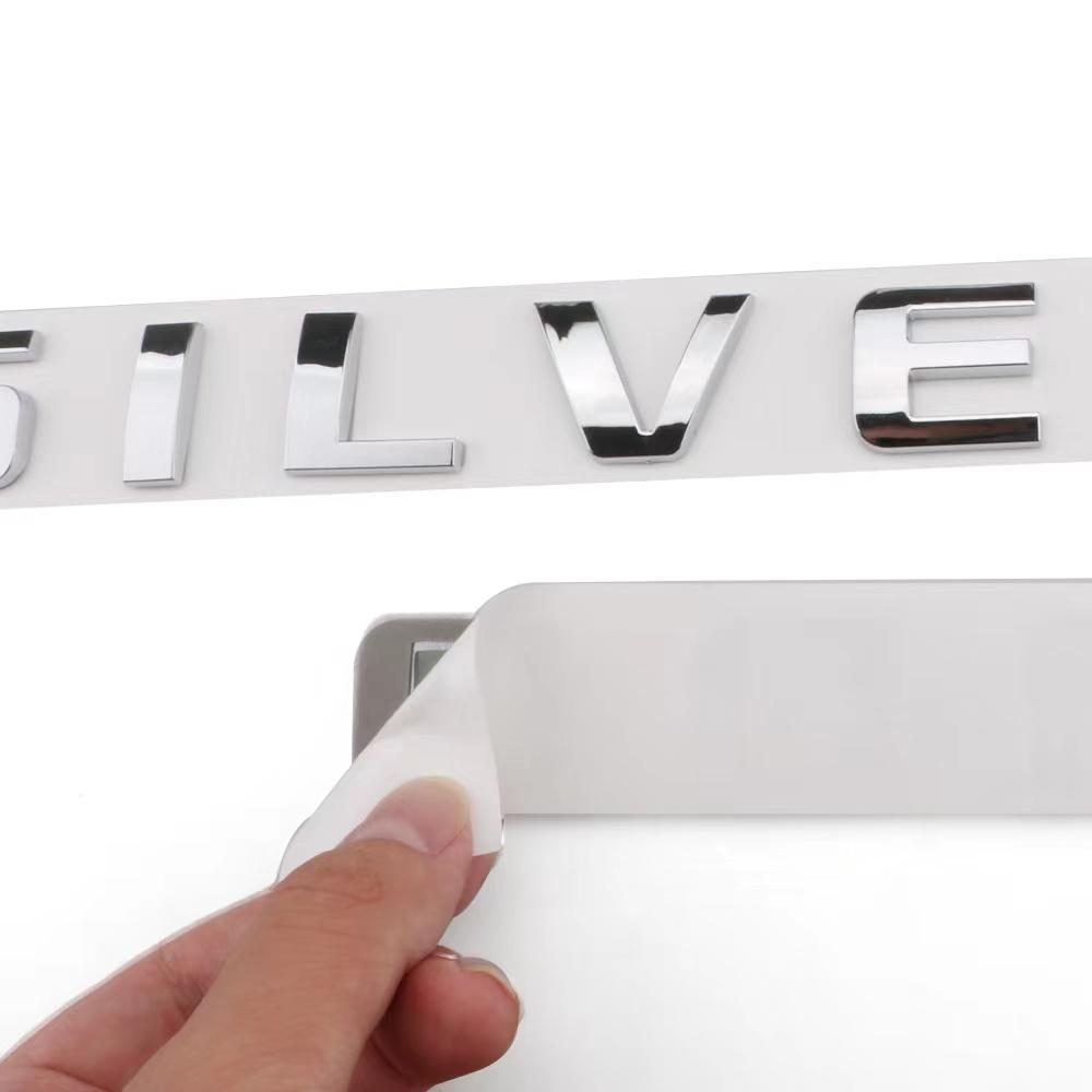 ABS Letters Emblem SILVERADO LTZ Applicable to Chevrolet Car Styling Fender Truck Badge Nameplate Logo Sticker XF1