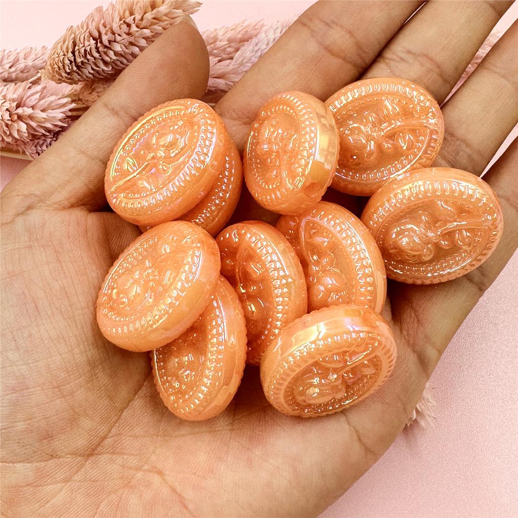 Home Party Supplies Acrylic DIY Jewelry Accessories For Bracelet Necklace Making 23.3*27.7mm Creative Charms Pendants Fashion 10Pcs Rose Flower Beads