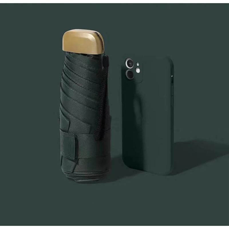 Ультралегкий женский мини-зонт с 50-кратным складыванием, защита от солнца и ультрафиолета, зонт двойного назначения, карманный зонт от солнца