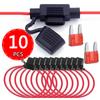 Car Mini Blade Adapter Fuse Holder Plug-in Fuse Socket Splash-proof for 12V 30A Wire Cutoff Switch Socket Damp Proof Splash