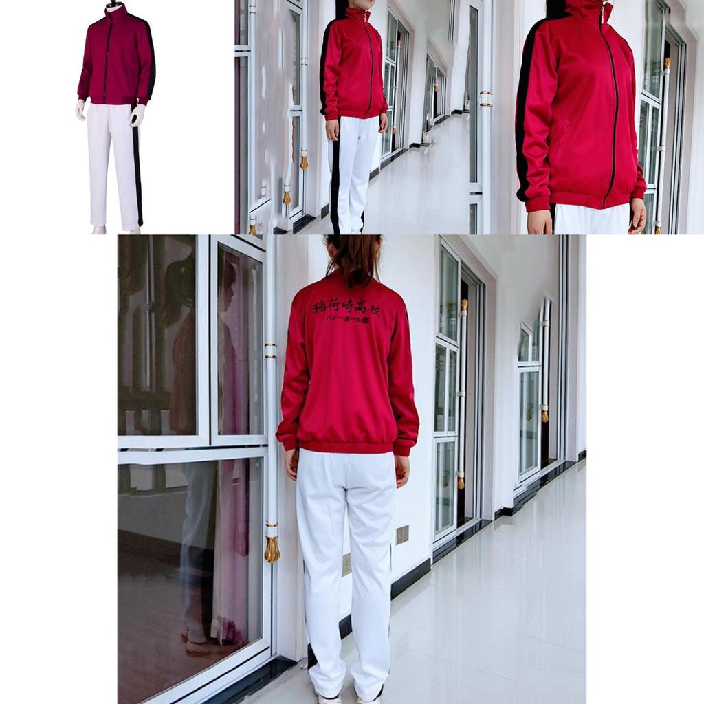 Стильный костюм для косплея Хайкюу Мия Ацуму свободного кроя с сетчатой подкладкой