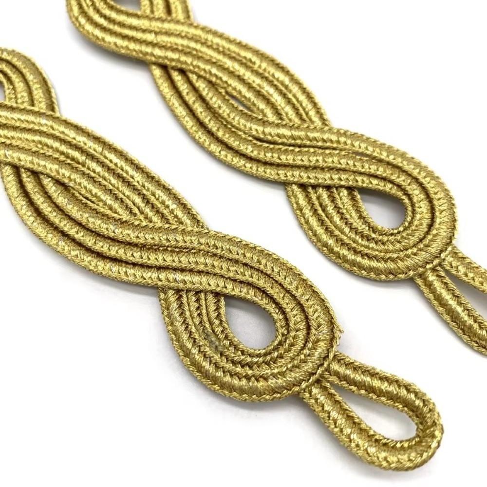 Embroidery Closure Cheongsam Buttons Gold Color Tang Suit Buttons Craft Making