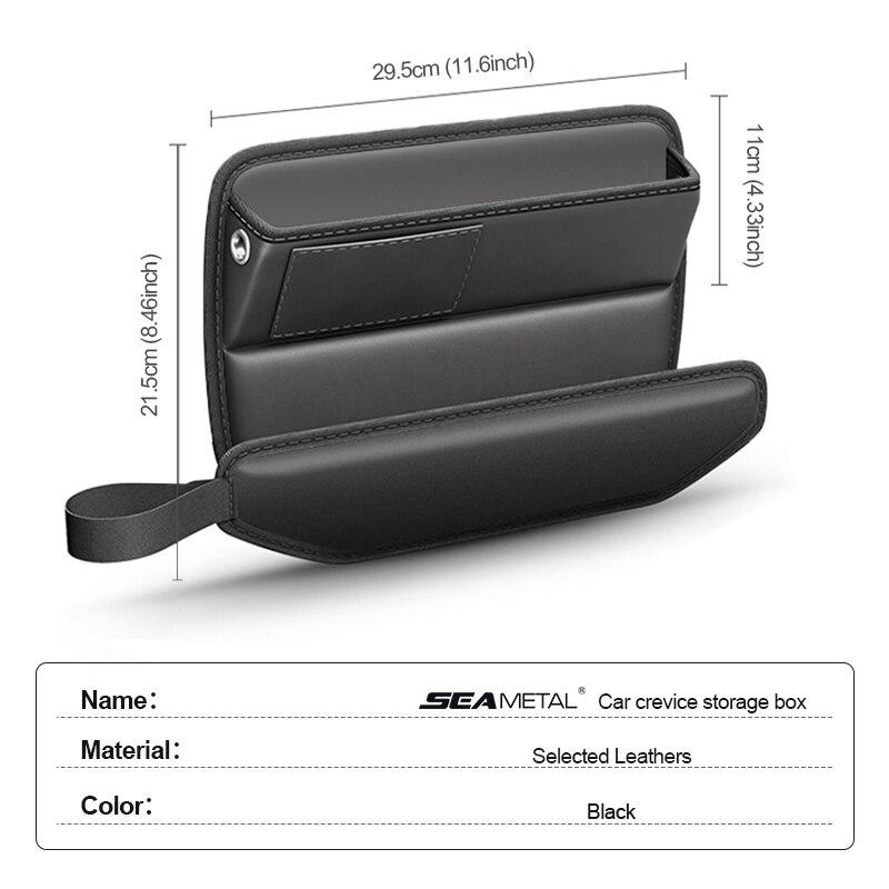 SEAMETAL Car Organizer Seat Gap Storage Pocket Premium Seat Crevice Filler Box Driver/Passenger Storage Pocket Stowing Tidying