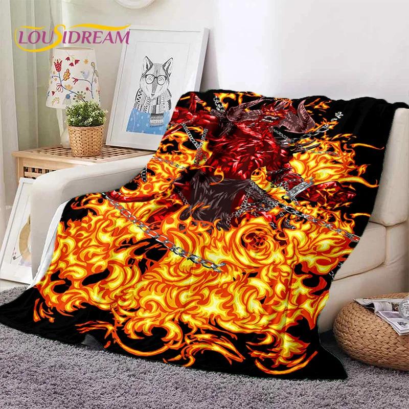 Gothic Horror Monsters Demon Skull Soft Flannel Blanket for Beds Bedroom Sofa Picnic,Throw Blanket for Cover Outdoor Leisure Nap